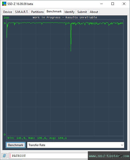 SSD-Z TEST: Patriot Xporter 3 256GB