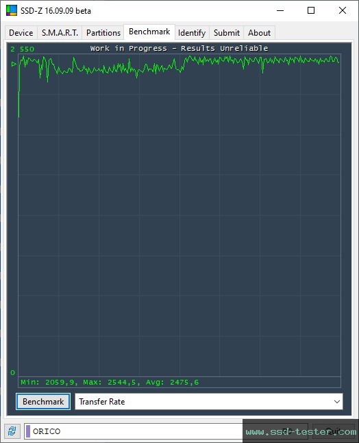 SSD-Z TEST: ORICO J-10 512GB