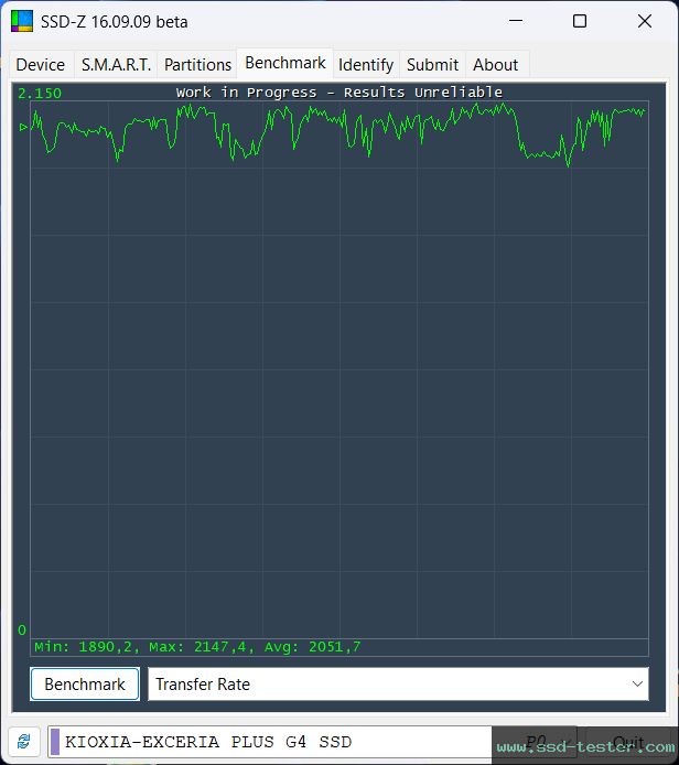 SSD-Z TEST: KIOXIA EXCERIA Plus G4 2TB