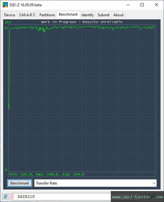 SSD-Z TEST: Patriot Xporter X550 256GB