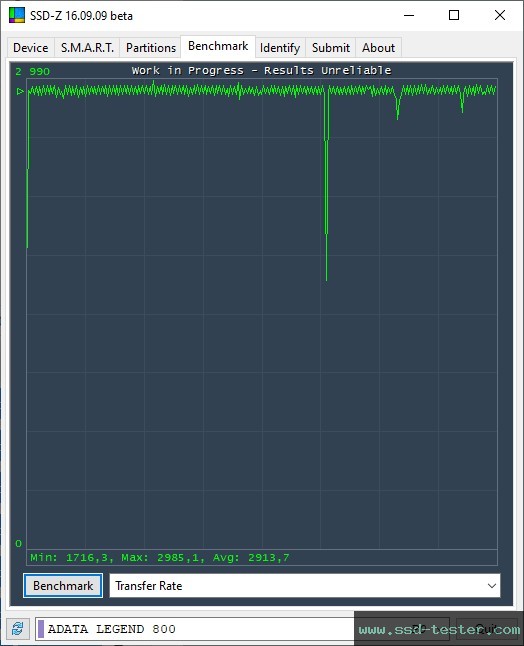 SSD-Z TEST: ADATA LEGEND 800 500GB