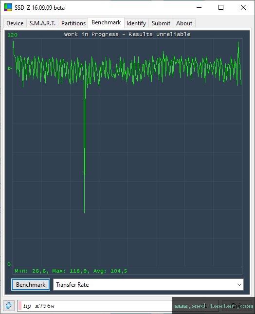 SSD-Z TEST: HP x796w 256GB